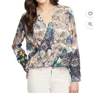 Rachel Roy Floral Wrap Blouse - Multicolor size 10